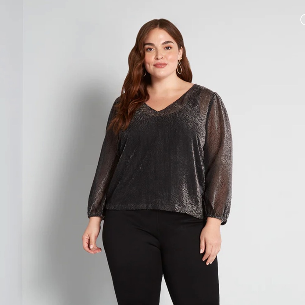 ModCloth New Sheer’s Eve Blouse M (1 Wash)